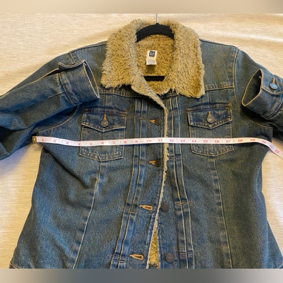 Gap Denim 100% Cotton Shell Sherpa Lined Jacket Size Medium - Picture 9 of 9